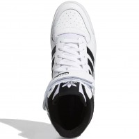 Кроссовки Adidas FORUM 84 High White Black с мехом